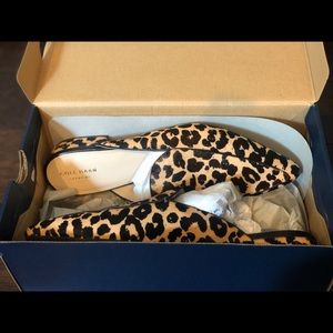 Gently used leopard slip on shoes